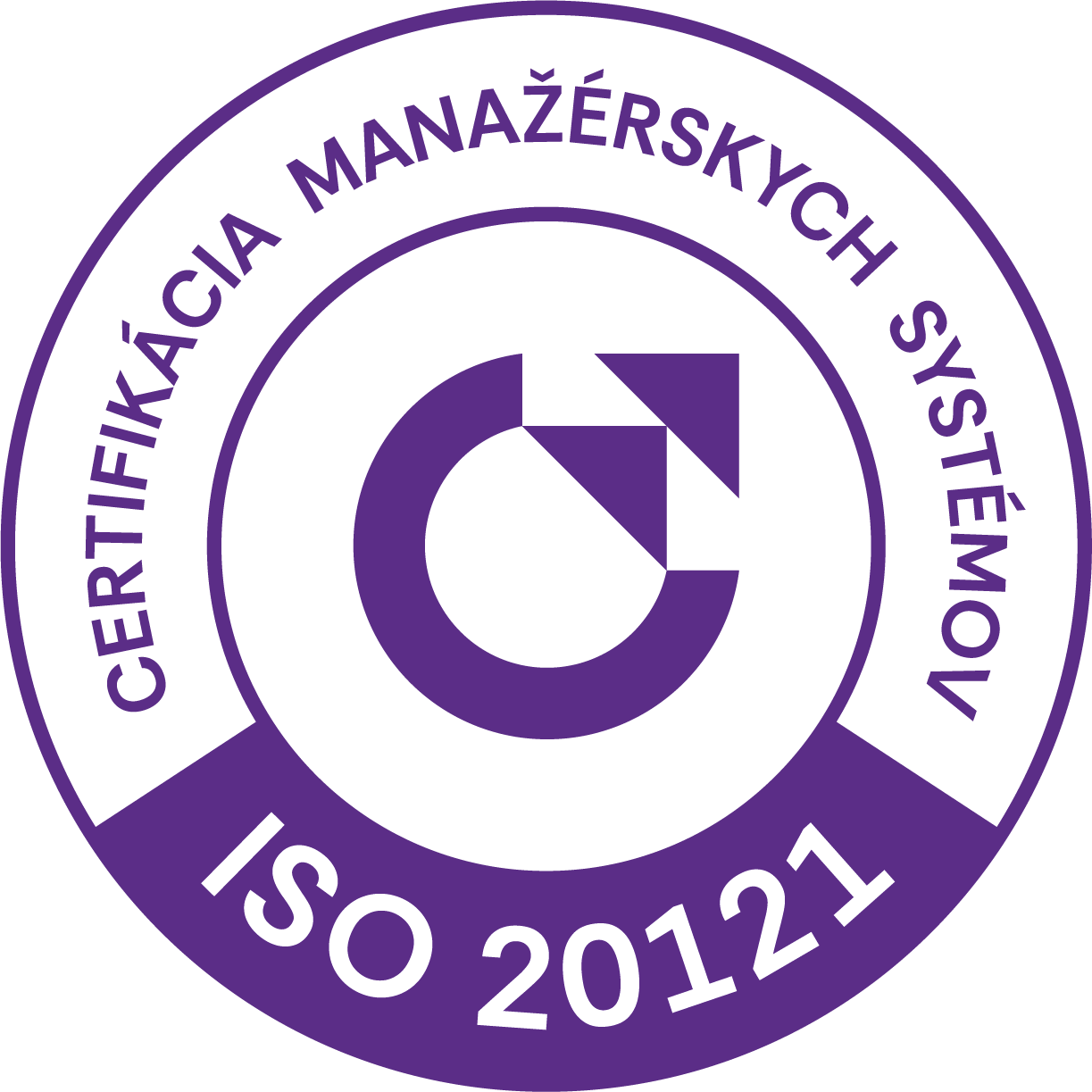 vzor certifikačnej známky ISO 20121 od CeMS